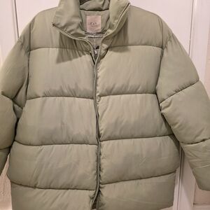 Chelsea & Violet Light Green Puffer Jacket
